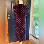 Ralph Lauren  Purple Ruched Sheath Dress V-Neck Cap Sleeve Photo 3