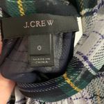 J.Crew  Back Tie Halter Top Blue Green Yellow Plaid Size 0 Sheer Layered Shimmer Photo 5