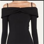 The Attico Black Fanny Cold Shoulder Jersey Gown Photo 3