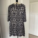 Gretchen Scott  Piazza Gray Black Ruffle Neck Dress Photo 3