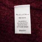 Michael Stars NEW Grete Colorblock Knit Mockneck Pullover Sweater Pink Burgundy Photo 2