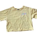Champion Cropped Yellow Embroidered T-Shirt Crop Top π₯ Photo 0