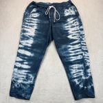LIVI Tie Dye Lounge Pants Comfy Casual Sweatpants Blue White Women's Size 14/16 Blue Photo 0