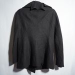 Peruvian Connection Peruvian Alpaca Boiled Wool Black Jacket Coat Asymmetric Zip Womens M Lagenlook Photo 1