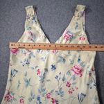 Intimate Essentials Vintage 90's Satin Slip Gown Women's Medium Yellow Floral Photo 5