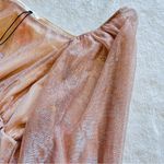 Anthropologie NWT Small Wisteria Lane for  Gold Glitter Shimmer Babydoll Dress Photo 1