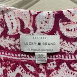 Lucky Brand Floral Boho Peasant Top White Red Pink Women’s Size Small Photo 6