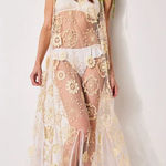 Free People Intimately Bali Flower Fields Maxi Slip Lilac Combo Women's Large Photo 0