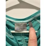 Athleta  Green Running Short Sleeve Shirt 1/4 Zip Back Zipper Pocket XXS Photo 1