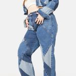 Funky Patchwork Jeans Blue Size 1X Photo 2