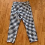 Ami Paris Gingham Check Cropped Wool Trouser Pants Blue Size 8 Photo 4