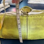 Vintage Y2K D&L Vogue Green Cream Soft Faux Leather Boho Bucket Shoulder Handbag Photo 6