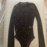 Lulus Mesh Confetti Glitter Bodysuit Photo 4