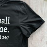 SheIn Women’s Medium “Thou Shall Not Try Me” Black Short Sleeve T-shirt • BNIB Photo 3