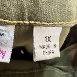 Quacker Factory Women's 1X Green Cargo Skort Knee Length Pockets Comfy Work Wear Photo 6