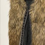 Miss Me Faux Fur Beaded Boho Sweater Vest Photo 3