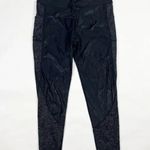 Alala Black Gold Glitter Metallic Sparkle Shine AthletIc Work Out Crop Leggings Photo 0