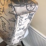 Coach Vintage Horse & Carriage Tan Satin Shoulder Bag Black Leather Straps Photo 13