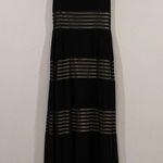 London Times Black Beige Mesh Maxi Dress Sleeveless 4 Photo 1