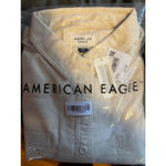 American Eagle  AE Cropped Denim Plus Size Button-Up Shirt Photo 6