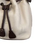 Dooney & Bourke DOONEY BOURKE Vintage Cream and Brown Leather Trim Bucket Bag Photo 12