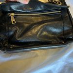 Rebecca Minkoff Black Leather Swing Shoulder Bag with Gold Straps Photo 2