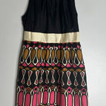 milly of New York 0 Silk Retro Mock‎ Neck Pink Dress CP Black Photo 0