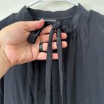 J.Crew Tie-Neck Black Top Size 22 Photo 3