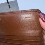 Burberry  London Checkbook Wallet Canvas Leather Trim Brown Authentic Made Italy Photo 6