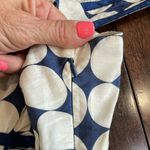 Gracia  sleeveless mini dress Polka dot pleated Blue & cream Lined Size L Lined Photo 11