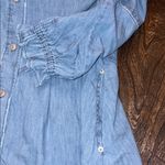 We The Free Hannah Denim Mini Dress Size Medium Blue 3/4 Sleeve Boho Free People Photo 3