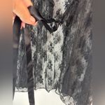 Smart & Sexy  XL Black Lace Tie Front Chemise Photo 1