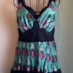 Paco Rabanne light green cami satin with lace details size 6 Photo 2