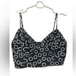 Farm Rio  faded gray white circle pattern bralette top Photo 0
