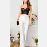 SheIn NWT! Bai Sz L Fabulous High Waisted Off White Pants Photo 3