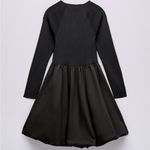 ZARA  COMBINATION KNIT MINI DRESS BLACK SIZE M NEW Photo 11