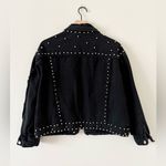 Boutique No Brand  Studded Cotton Denim Jacket in Black and Silver - Size S Photo 2
