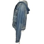 American Eagle Denim Casual Jacket with Hoodie | Size M Photo 3