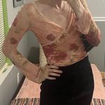 EXPRESS Vintage mesh top flare sleeves Photo 3