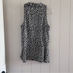 CAbi Black and White Floral Sleeveless Blouse Photo 2