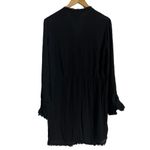 Greylin Sachi Frayed Black Long Sleeve Button Up Mini Dress Size Small Photo 11