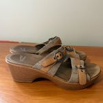 Dansko  Jessie Sand Lizard Wedge‎ Sandals Double Strap Buckle 9700032279 Size 40 Photo 4