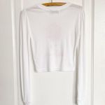 Wildfox  • "Wallflowering" Mia Long Sleeve Top tee white cropped rose graphic Photo 8