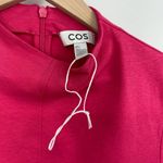 COS  Mini Dress Slim Fit Mock Neck Modern Bright Hot Pink Fuchsia Womens Small Photo 5