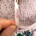 Free People Gaia Printed Lilac Floral Corduroy Bow Tunic Size XS Photo 1