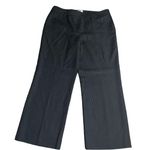 Ann Taylor  Petite Black and White Pinstripe Ann Fit Dress Pants Photo 0