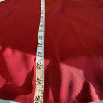 1. State Women’s Burnt Orange/red Long Sleeve Mandarin Collar Blouse. V Cutout. Cuffed. Photo 6