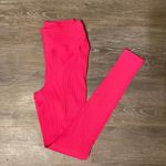 Year Of Ours Hot Pink Ribbed High Rise Leggings Size S Photo 0