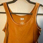 SO  Tan Orange Sleeveless Crop Tank Top Camisole Cami SZ S Sporty Athletic Casual Photo 2