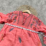 Johnny Was  Workshop Women’s Embroidered Bereginia V-Neck Blouse Boho in Coral S Photo 15